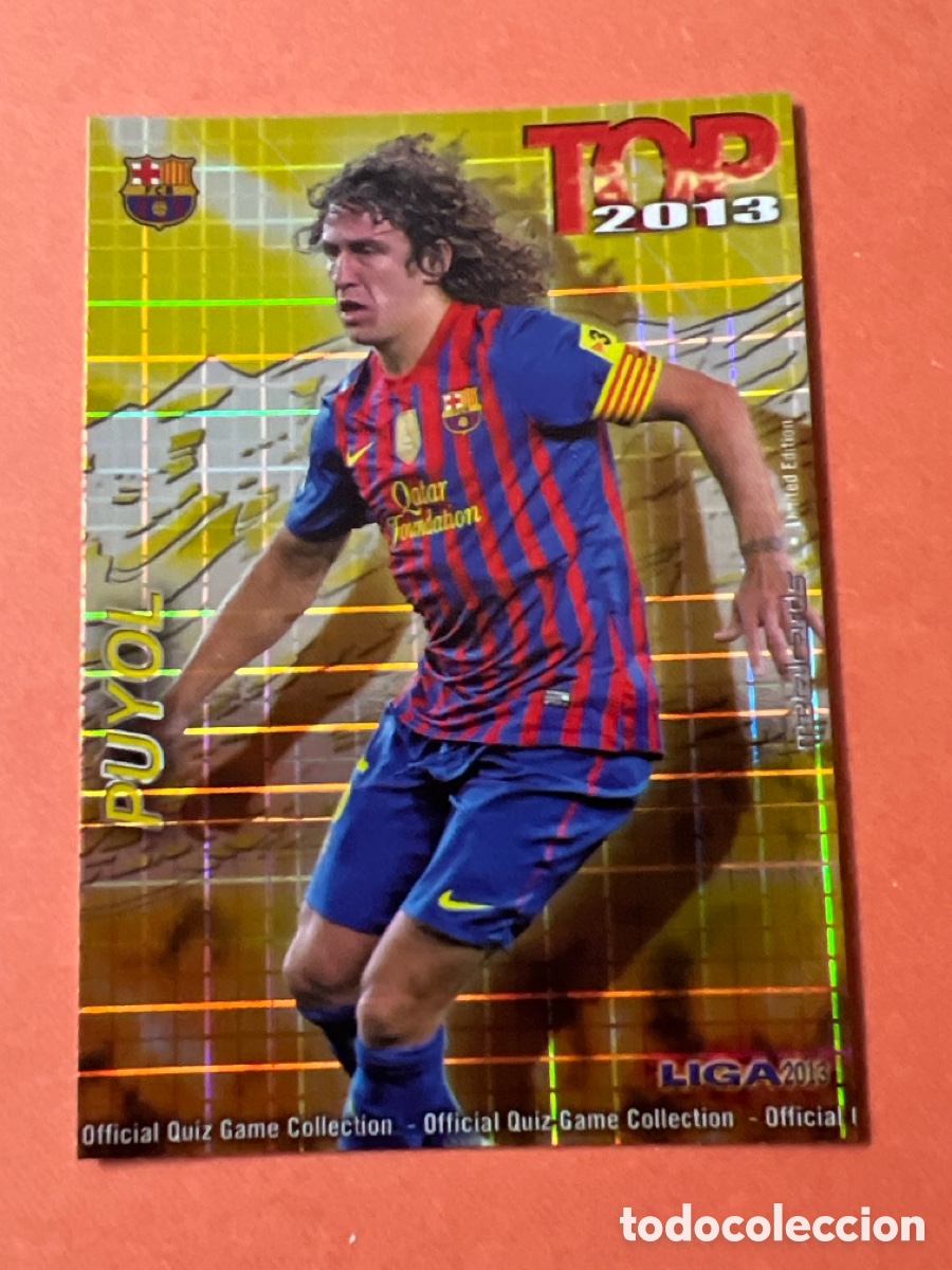 Football Stickers: C8097. 560 brillo rayas dorado PUYOL F&Uacute;TBOL CLUB BARCELONA MUNDICROMO 2012 2013 12 13 CROMOS CARDS