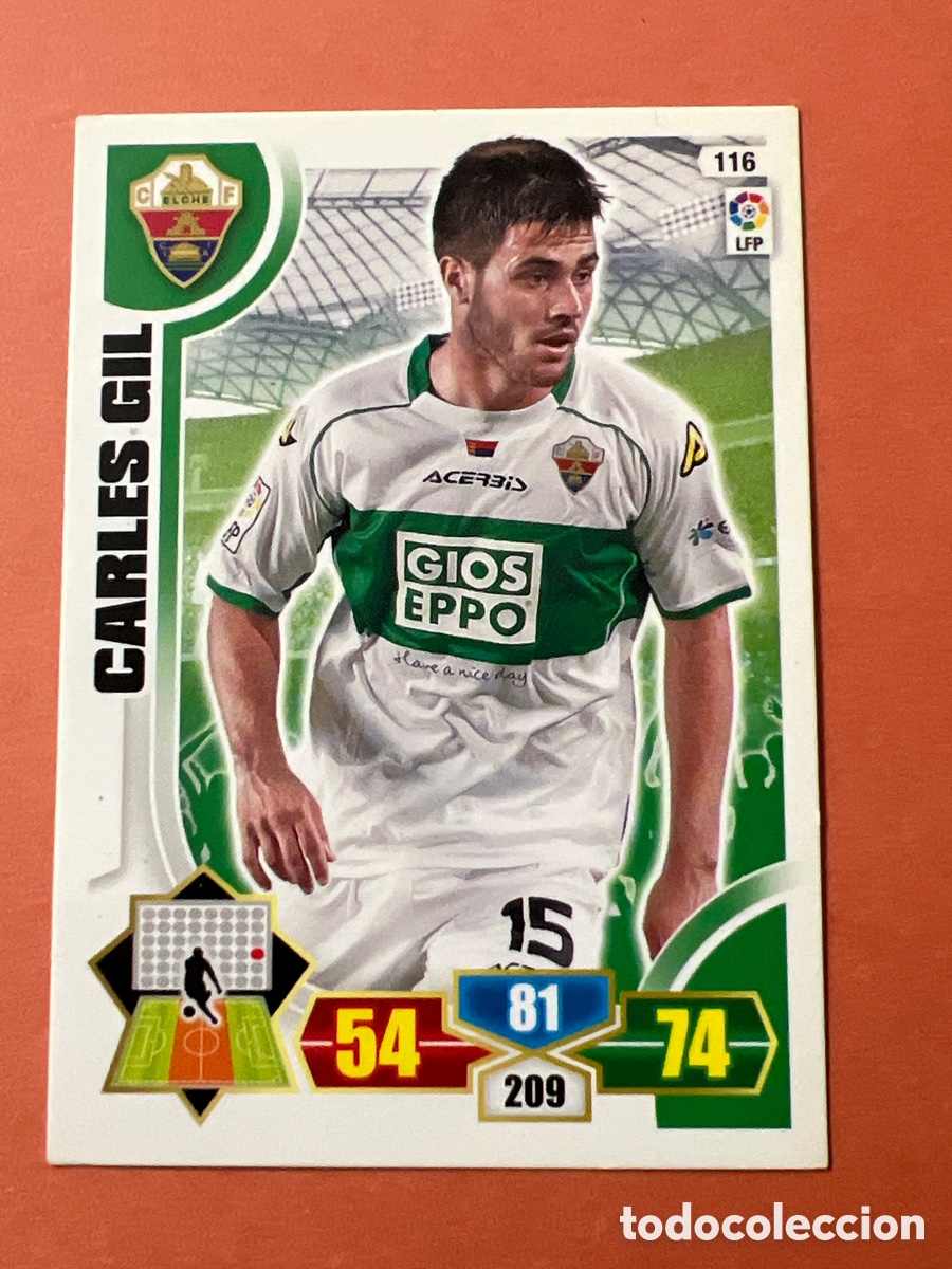 Fu&szlig;ball-Sticker: E265. FICHA N&ordm; 116 CARLES GIL - ADRENALYN 13 14 - PANINI 2013 -14 - CROMO - ELCHE