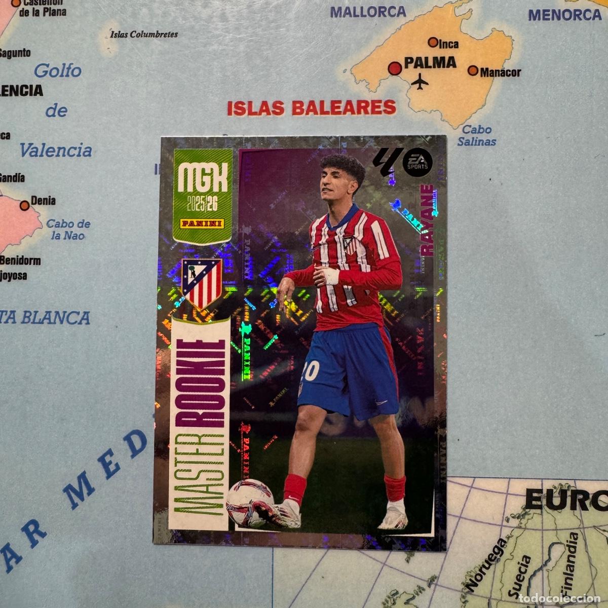 Cromos de F&uacute;tbol: Rayane serie Master Rookie n&uacute;mero 420 Del Atl&eacute;tico de Madrid megacracks 25-26 2025-2026