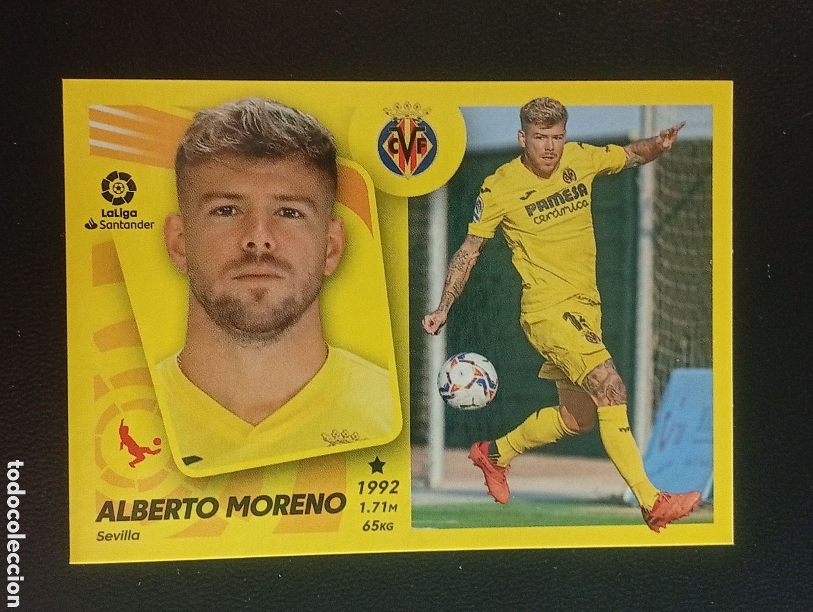 Fu&szlig;ball-Sticker: 10bis coloca ALBERTO MORENO VILLARREAL LIGA ESTE PANINI 2021 2022 21 22 CROMO STICKER 10 bis