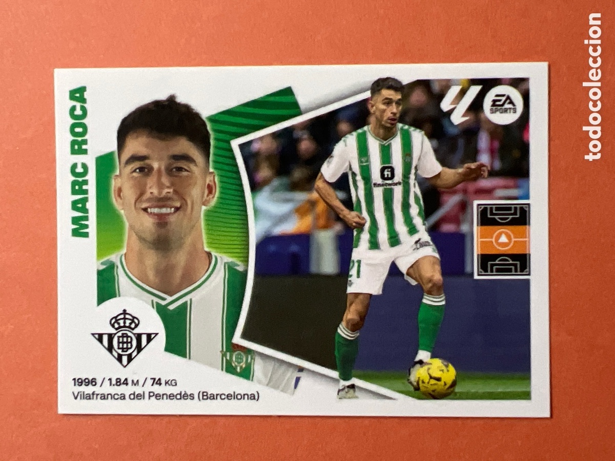 Fu&szlig;ball-Sticker: E1419. 11 MARC ROCA BETIS LIGA ESTE 2024 2025 24 25