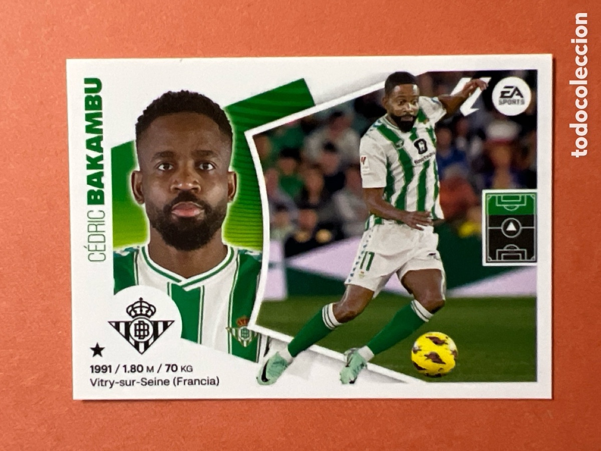 Fu&szlig;ball-Sticker: E1522. 20 BAKAMBU REAL BETIS LIGA ESTE 2024 2025 PANINI 24 25