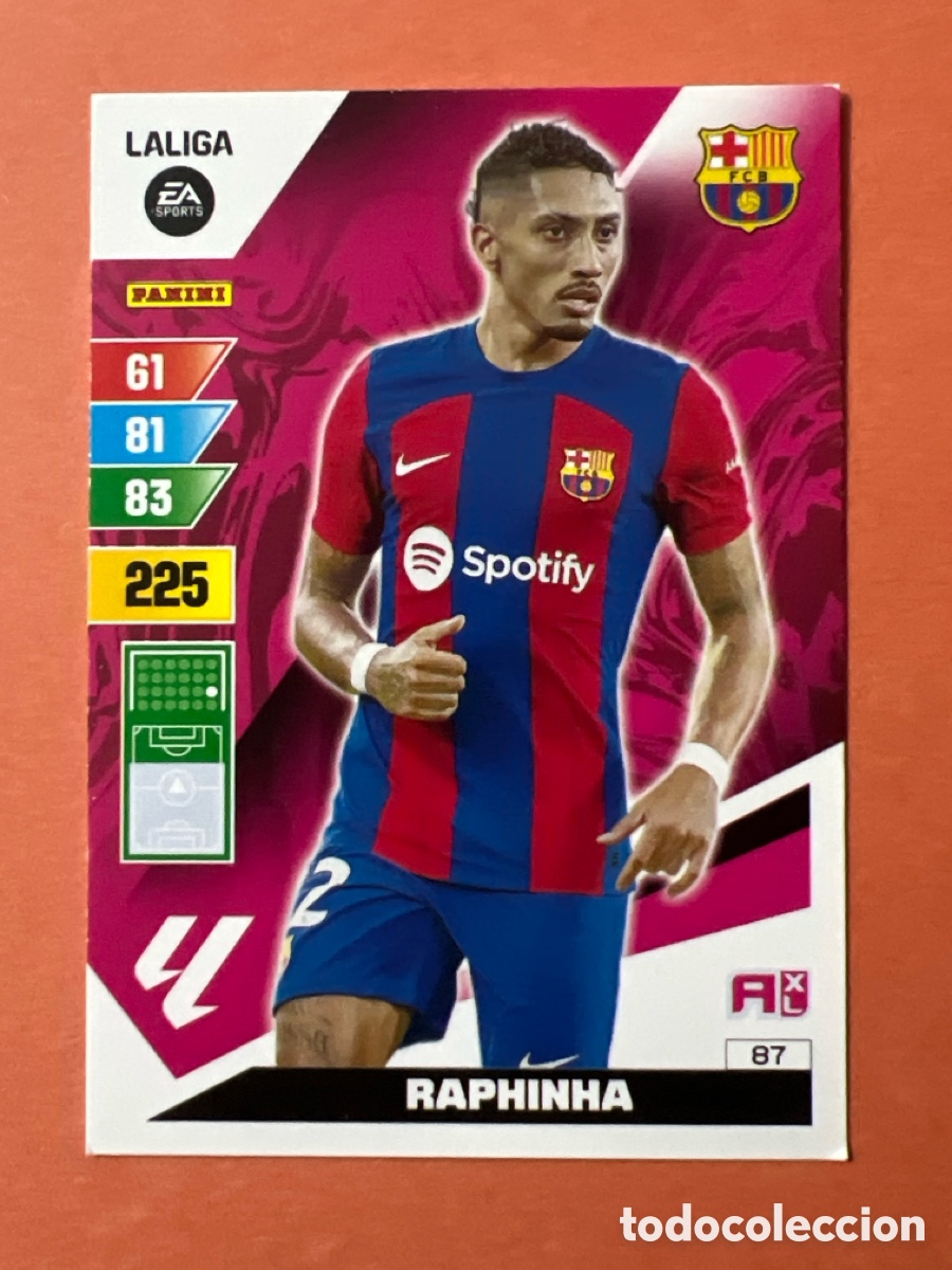 Fu&szlig;ball-Sticker: E1679. 87 Raphinha Barcelona Adrenalyn XL LaLiga 2023 2024 23 24