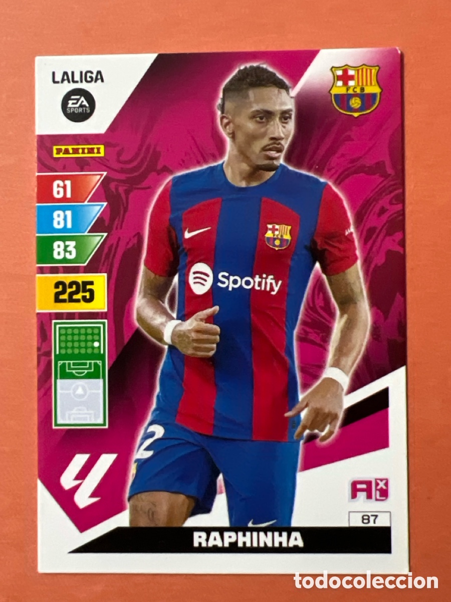 Cartes &agrave; collectionner de Football: E1695. 87 Raphinha Barcelona Adrenalyn XL LaLiga 2023 2024 23 24