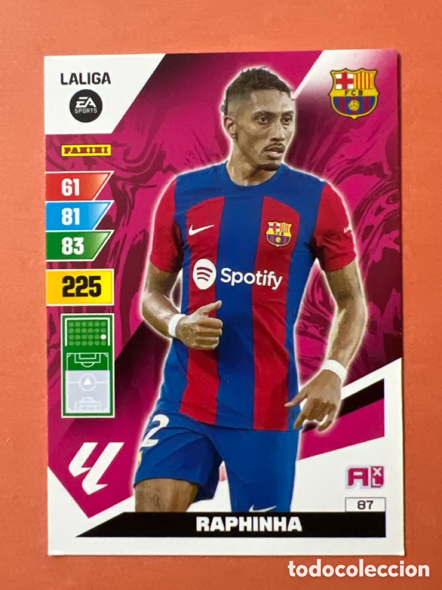 Figurine di Calcio: E1698. 87 Raphinha Barcelona Adrenalyn XL LaLiga 2023 2024 23 24