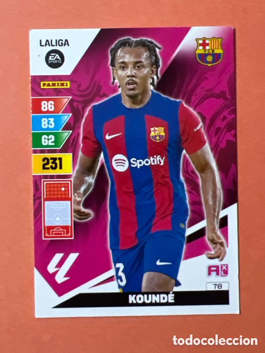 Figurine di Calcio: C128. 78 KOUNDE BARCELONA 23 24 ADRENALYN XL 2023 2024 PANINI