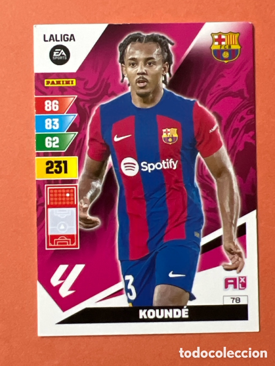 Fu&szlig;ball-Sticker: C142. 78 KOUNDE BARCELONA 23 24 ADRENALYN XL 2023 2024 PANINI