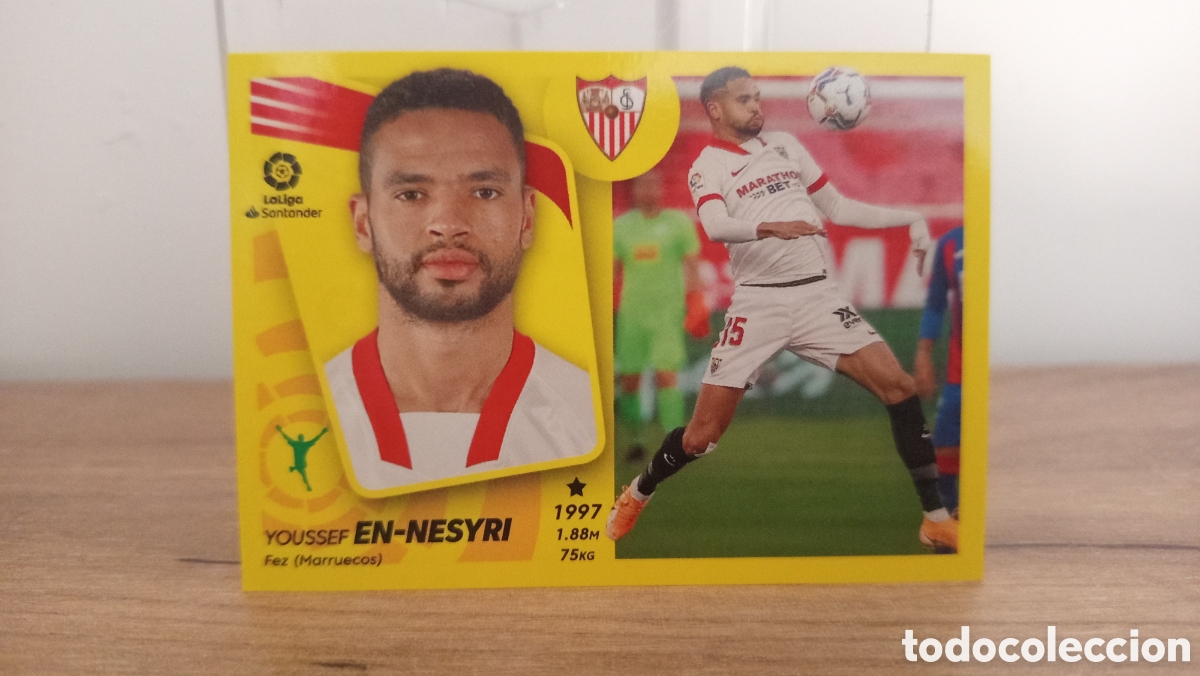 Cromos de F&uacute;tbol: ❇️ CROMO STICKER ⚽ EN - NESYRI SEVILLA 20 A 2021 2022 21 22 ESTE PANINI SIN PEGAR ❇️