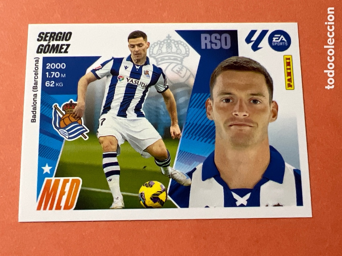 Cromos de F&uacute;tbol: C1531. N&ordm; 13 SERGIO GOMEZ REAL SOCIEDAD LIGA ESTE 25 26 2025 2026 SIN PEGAR NUNCA PEGADO