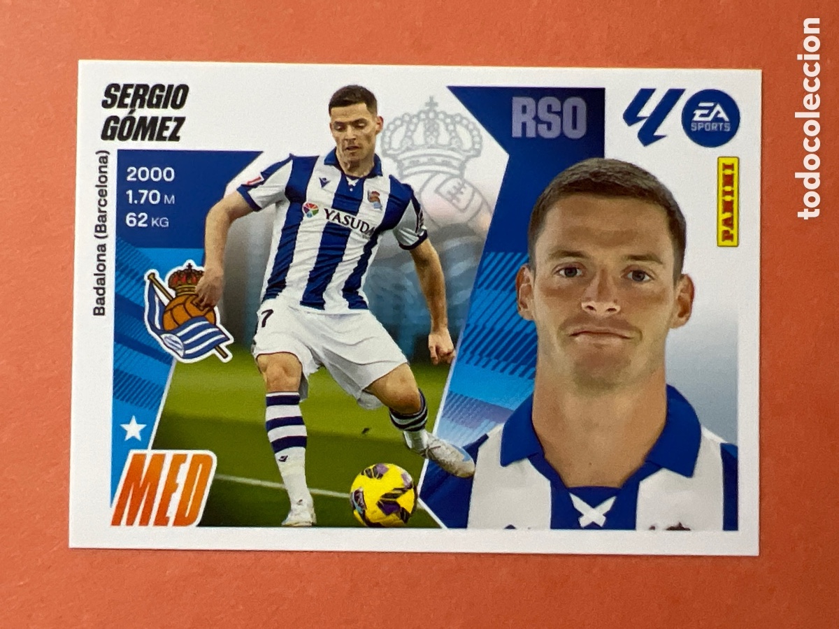Figurine di Calcio: C1532. N&ordm; 13 SERGIO GOMEZ REAL SOCIEDAD LIGA ESTE 25 26 2025 2026 SIN PEGAR NUNCA PEGADO