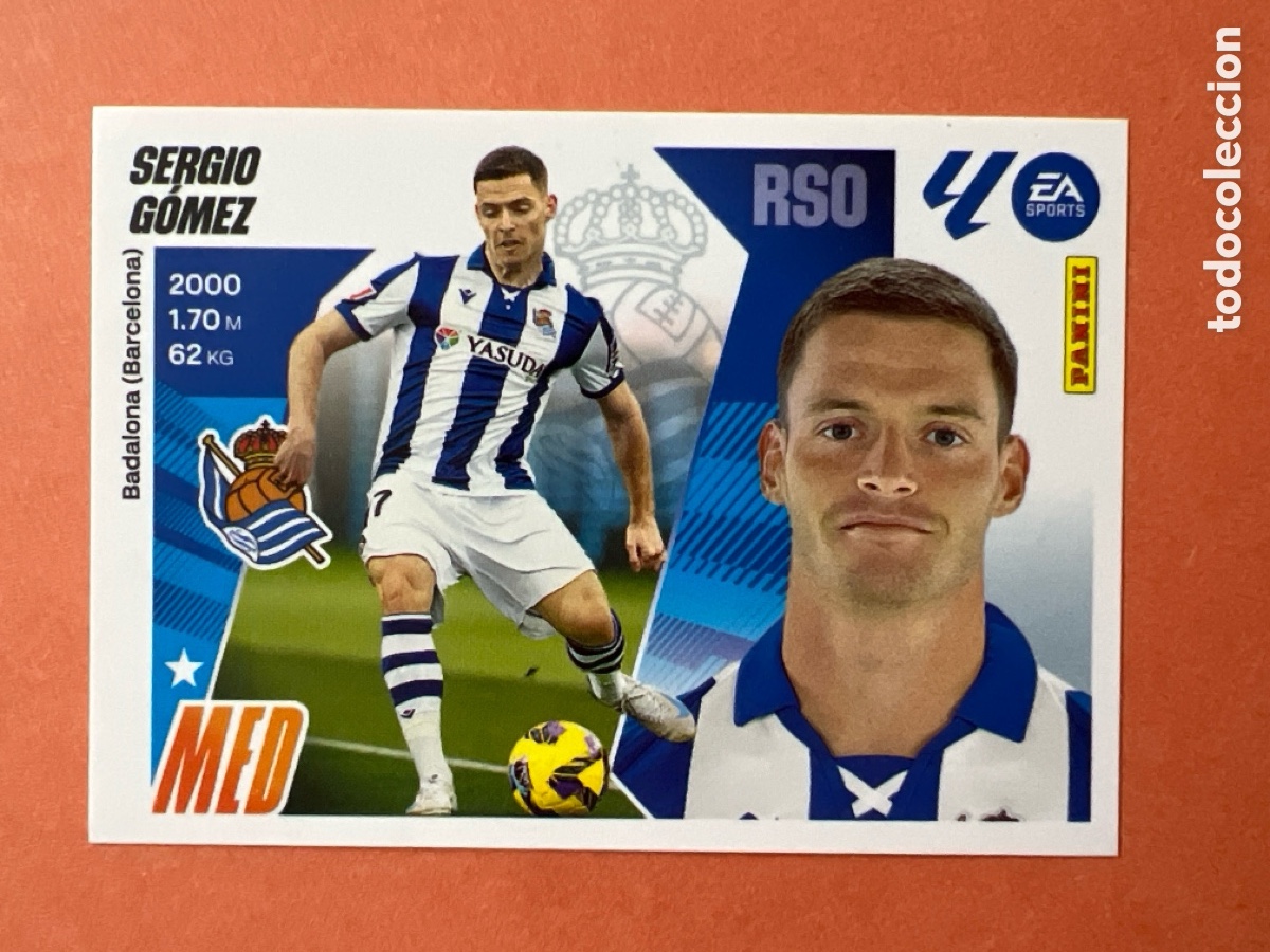 Football Stickers: C1543. N&ordm; 13 SERGIO GOMEZ REAL SOCIEDAD LIGA ESTE 25 26 2025 2026 SIN PEGAR NUNCA PEGADO