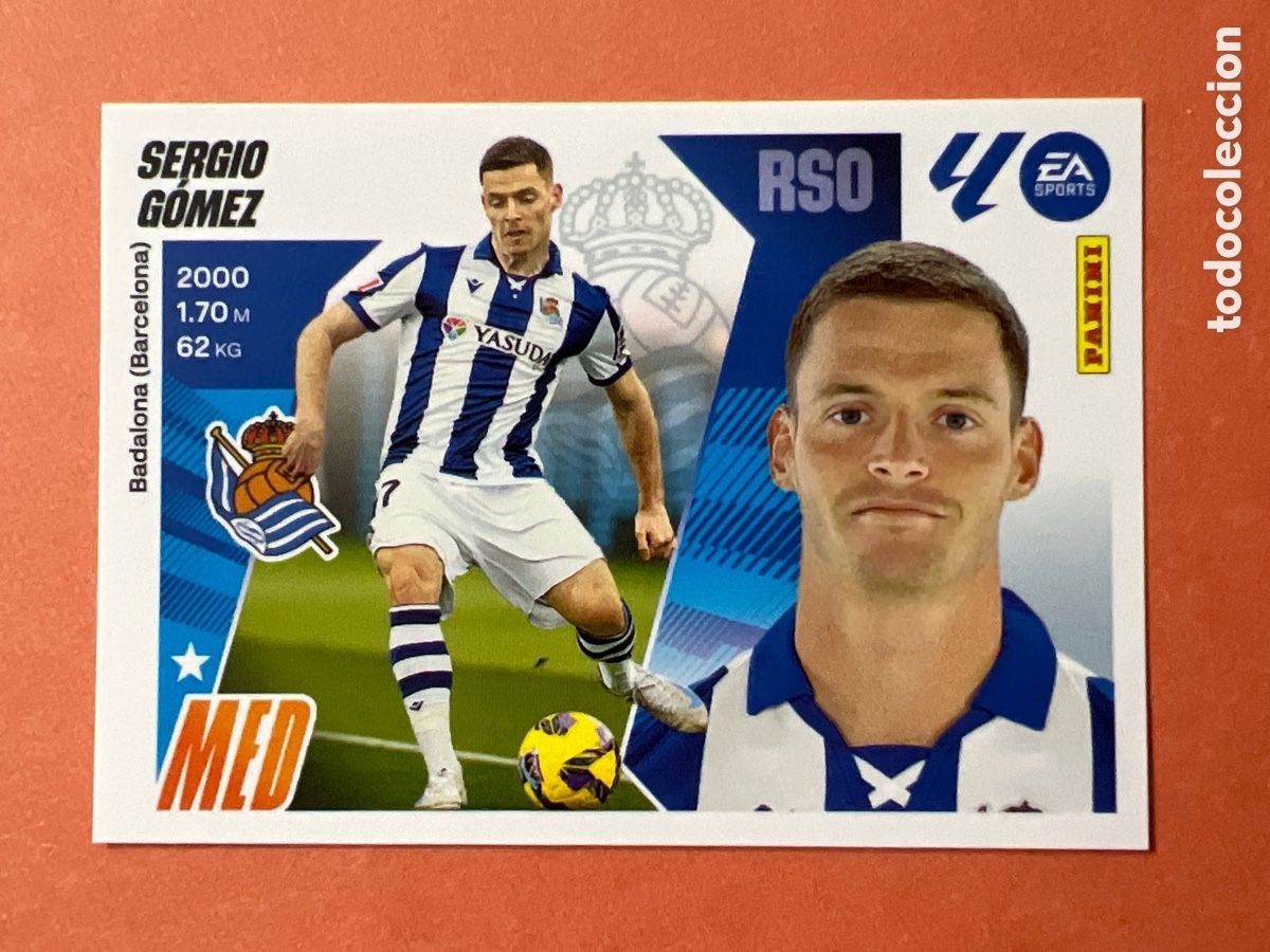 Football Stickers: C1567. N&ordm; 13 SERGIO GOMEZ REAL SOCIEDAD LIGA ESTE 25 26 2025 2026 SIN PEGAR NUNCA PEGADO