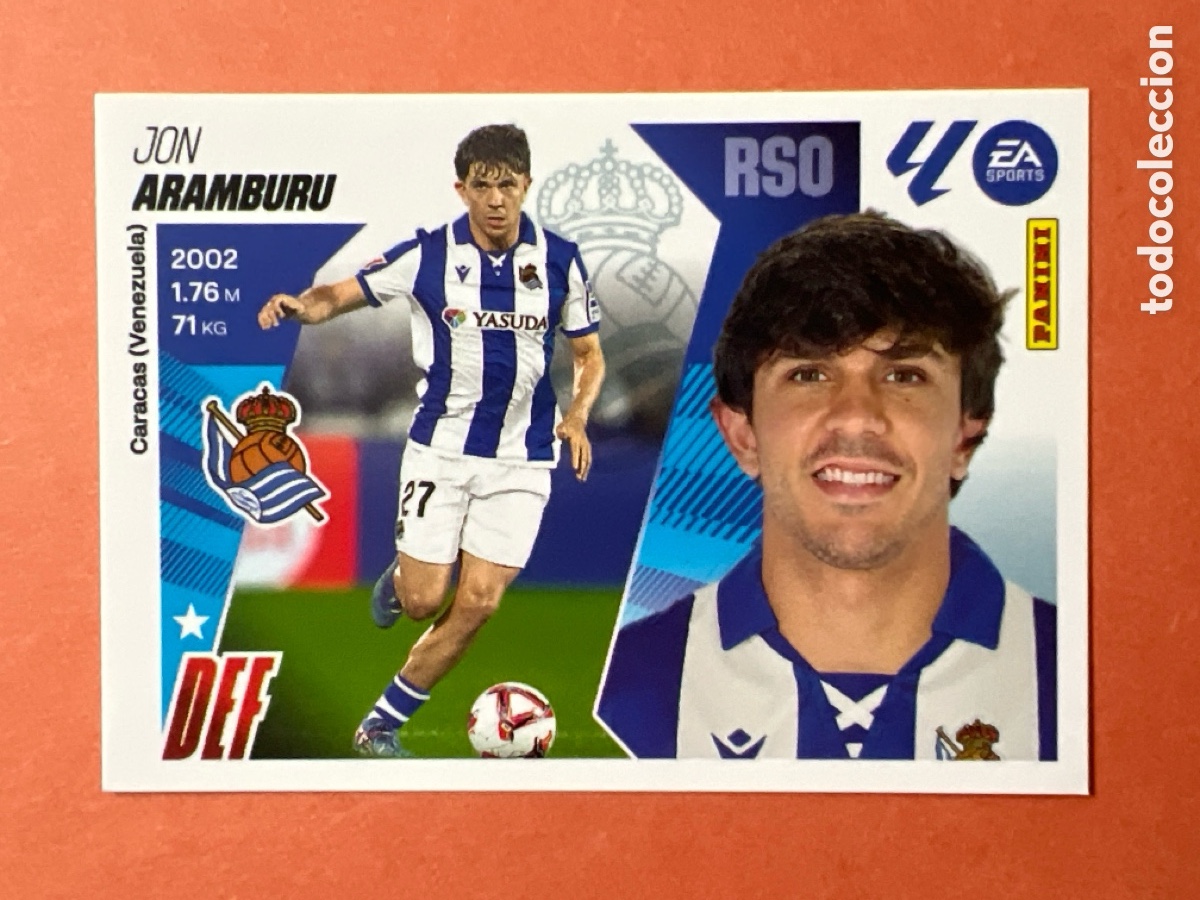 Figurine di Calcio: C2204. ARAMBURU REAL SOCIEDAD N&ordm; 5A LIGA ESTE 25 26 2025 2026 PANINI