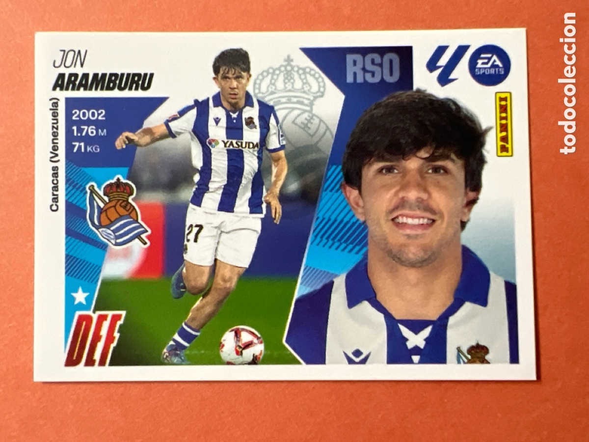 Figurine di Calcio: C2217. ARAMBURU REAL SOCIEDAD N&ordm; 5A LIGA ESTE 25 26 2025 2026 PANINI