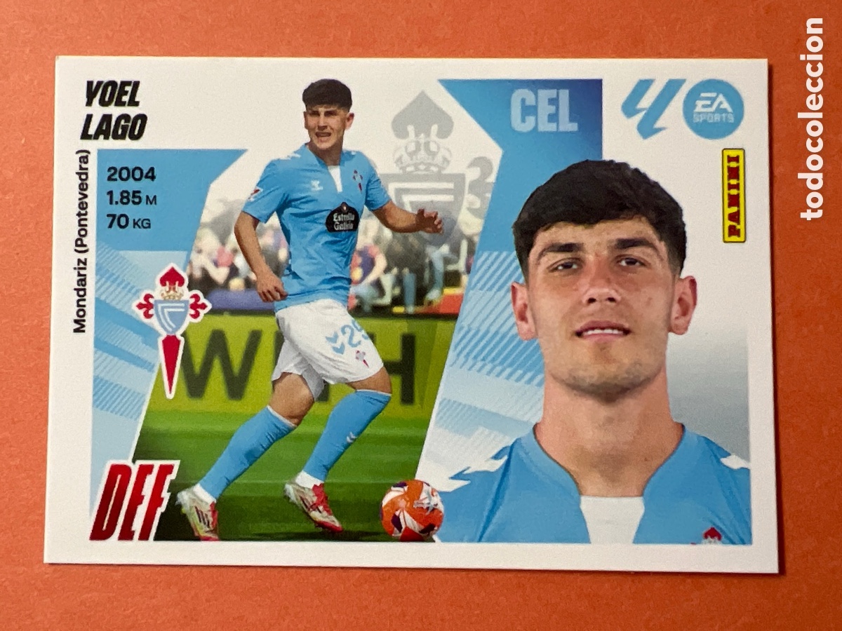 Fu&szlig;ball-Sticker: C3160. JOEL LAGO CELTA N&ordm; 7B LIGA ESTE 25 26 2025 2026 PANINI
