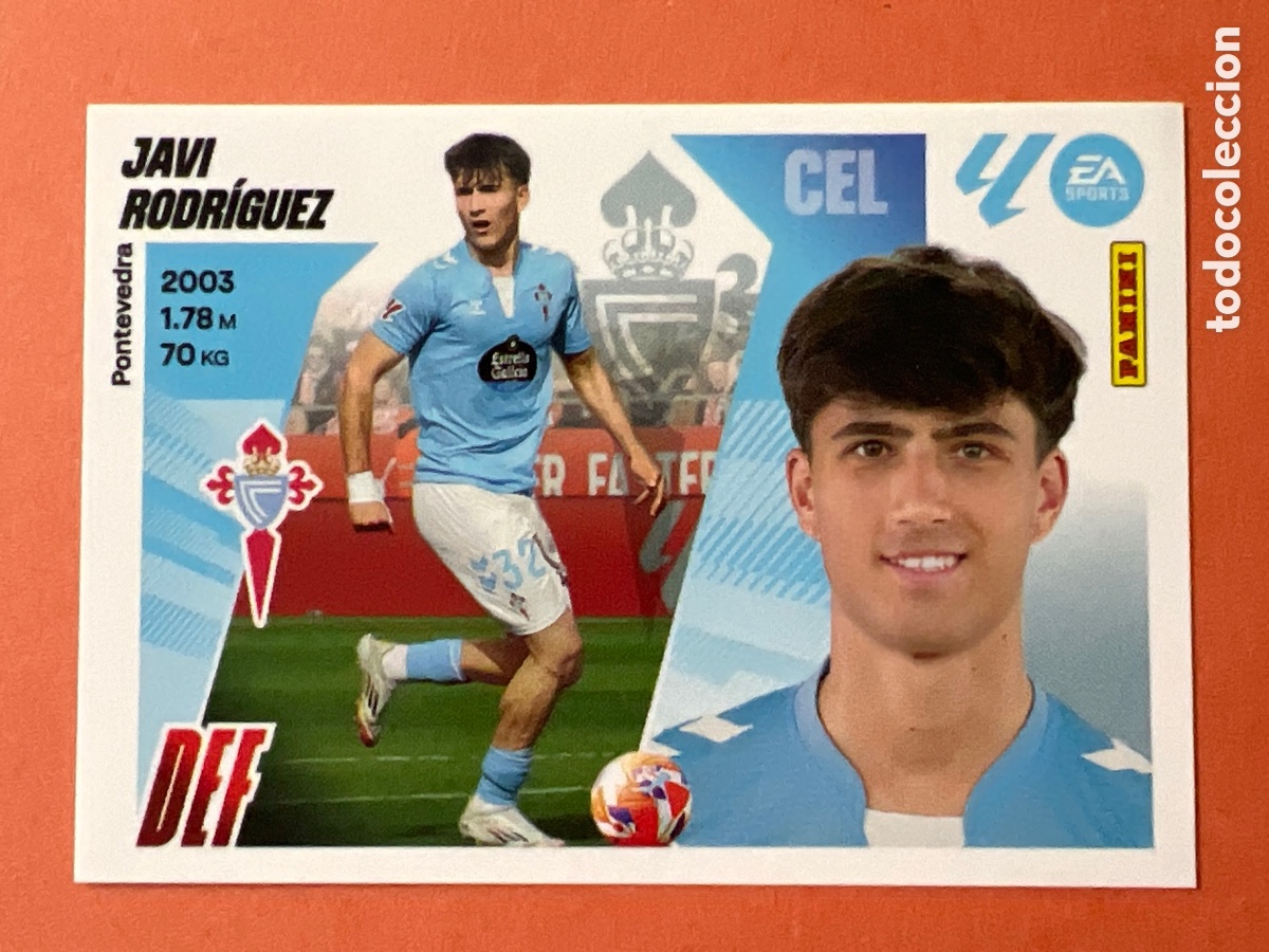 Fu&szlig;ball-Sticker: C3527. N&ordm; 5 JAVI RODRIGUEZ CELTA LIGA ESTE 25 26 2025 2026 SIN PEGAR NUNCA PEGADO