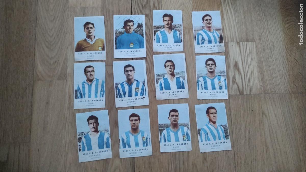 Cromos de F&uacute;tbol: 12 CROMOS REAL C. D. LA CORU&Ntilde;A. CHOCOLATES H. GRANELL