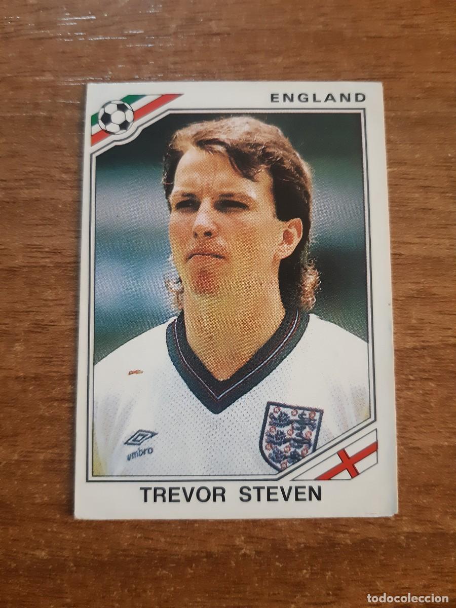 Football Stickers: N&deg;408 Trevor Steven (Inglaterra) Mundial M&eacute;xico 86 PANINI 1986. Nunca pegado, sin pegar