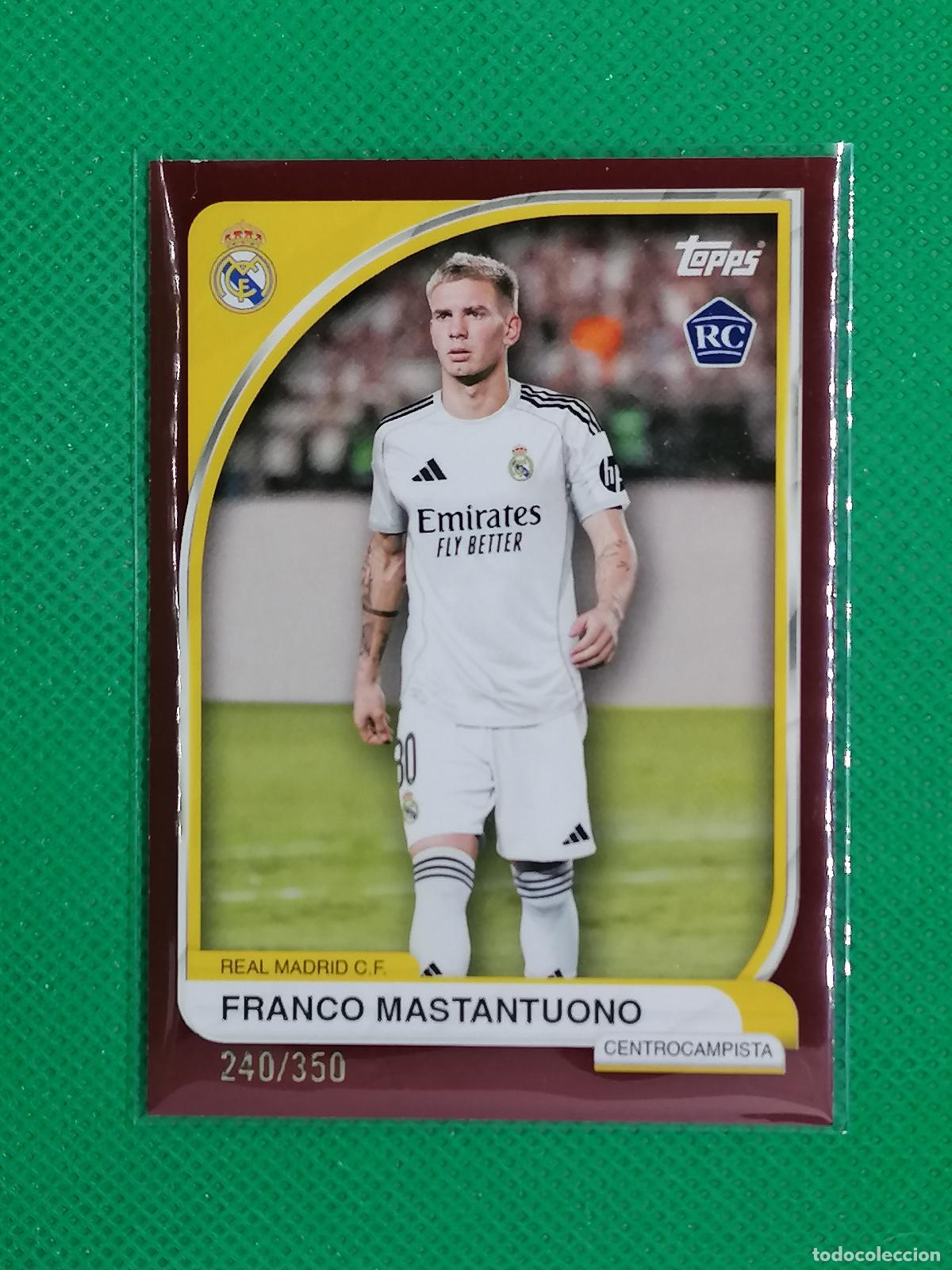 Cromos de f&uacute;tbol: 9 FRANCO MASTANTUONO ROOKIE PARALELA /350 ⚽ TOPPS REAL MADRID COLLECTOR TIN 25 26 2025 2026 ⚽