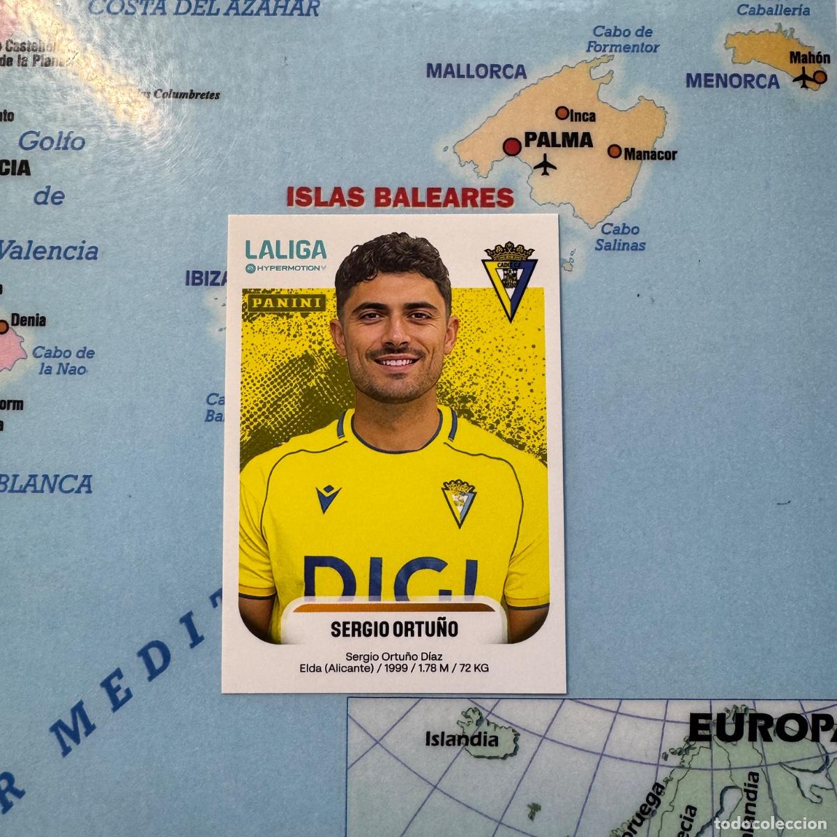 Cromos de f&uacute;tbol: Sergio Ortu&ntilde;o n&uacute;mero 90 del C&aacute;diz cromo liga Hypermotion 25-26 2025-2026