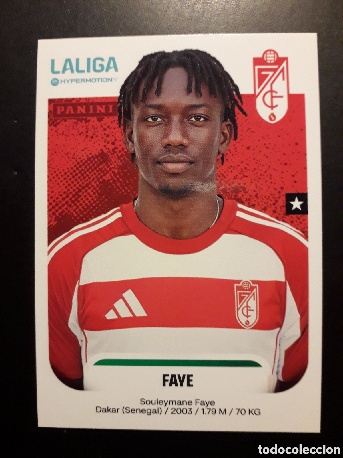 Cromos de F&uacute;tbol: FAYE GRANADA N&deg; 226 LALIGA HYPERMOTION 25 26 2025 2026 PANINI SIN PEGAR PEDIDO M&Iacute;NIMO 3&euro;