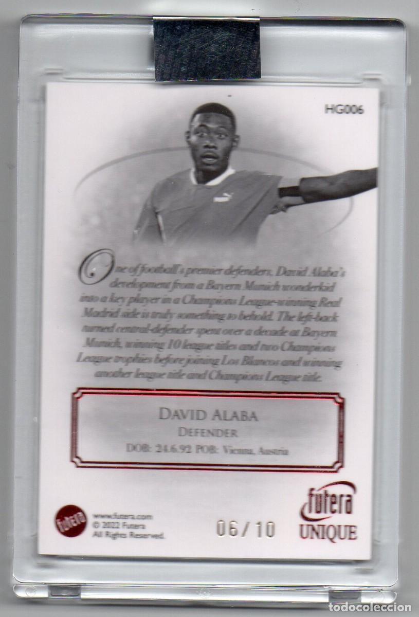Cromos de f&uacute;tbol: Futera, David Alaba, Edicion Limitada 06/10 - Foto 2