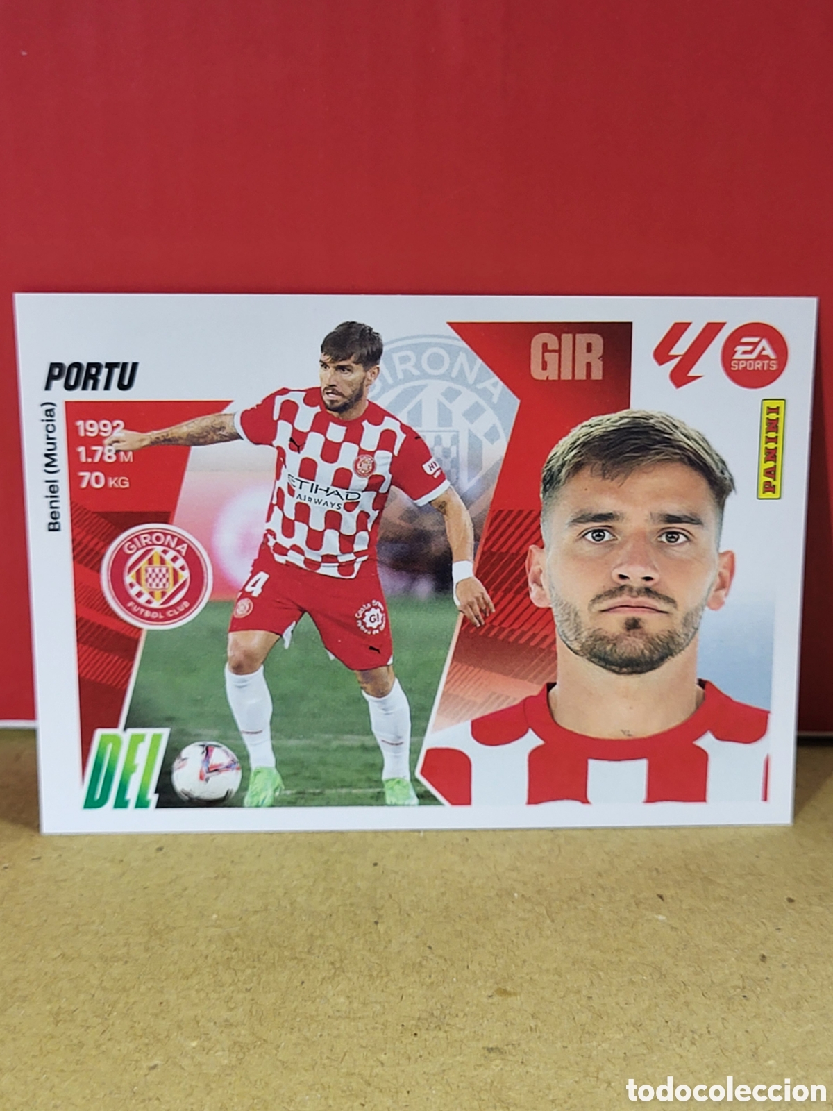 Cromos de f&uacute;tbol: PORTU GIRONA N&ordm; 18A LIGA ESTE 25 26 2025 2026 PANINI