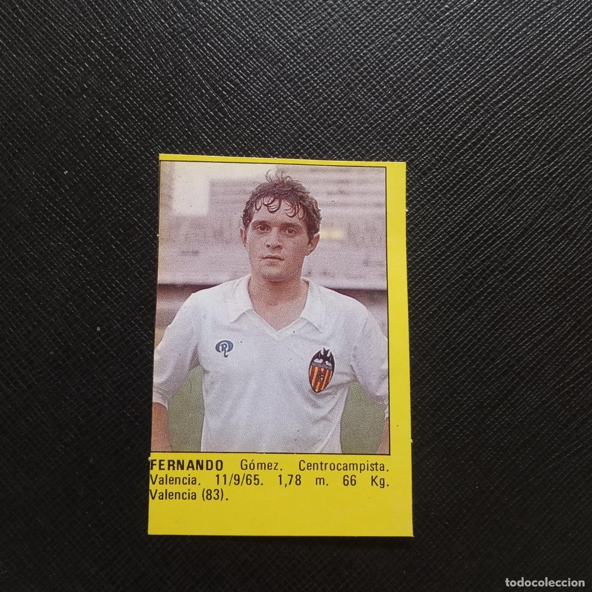 Fu&szlig;ball-Sticker: FERNANDO VALENCIA CROMO SUPER ROLLAN 1984 CROMO FUTBOL LIGA 84 - DESPEGADO - A187 PG37
