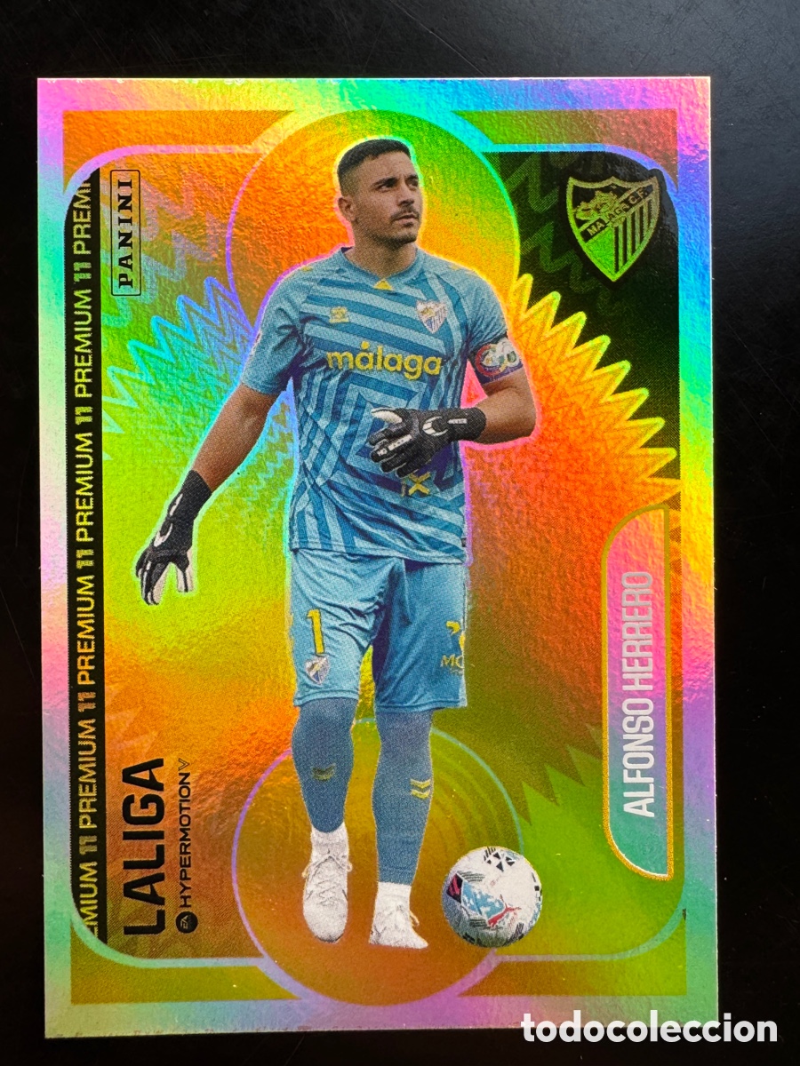 Football Stickers: Alfonso Herrero Premium M&aacute;laga Liga Hypermotion 2025/26