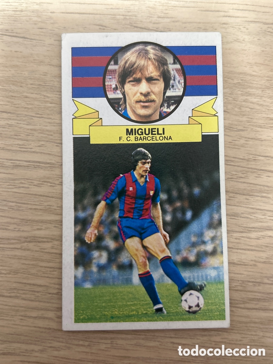 Fu&szlig;ball-Sticker: MIGUELI BARCELONA LIGA ESTE 1985 1986 85 86 NUNCA PEGADO SIN PEGAR