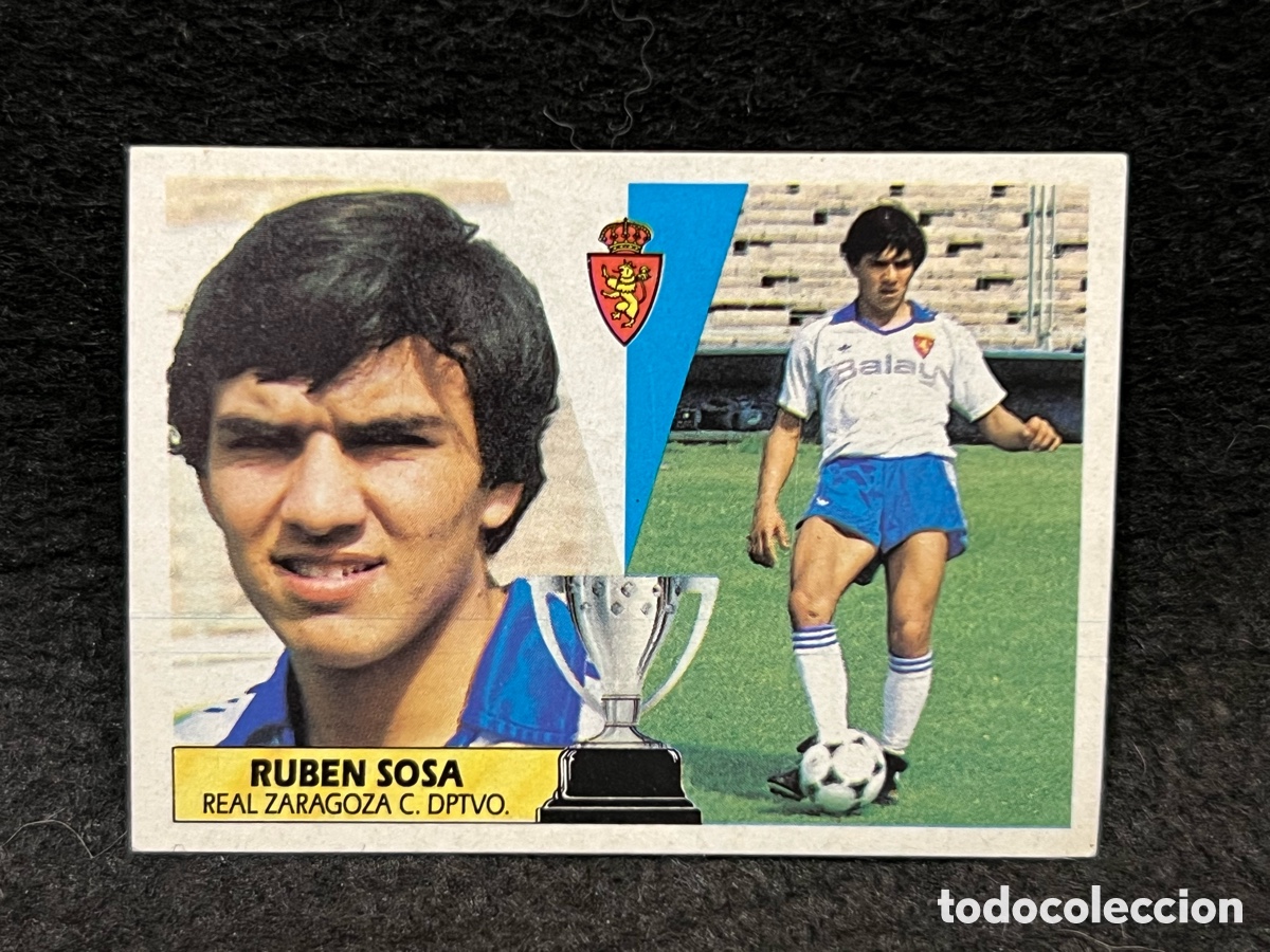 Figurine di Calcio: CROMO RUB&Eacute;N SOSA REAL ZARAGOZA LIGA ESTE 87-88 1987-1988 NUNCA PEGADO SIN PEGAR.