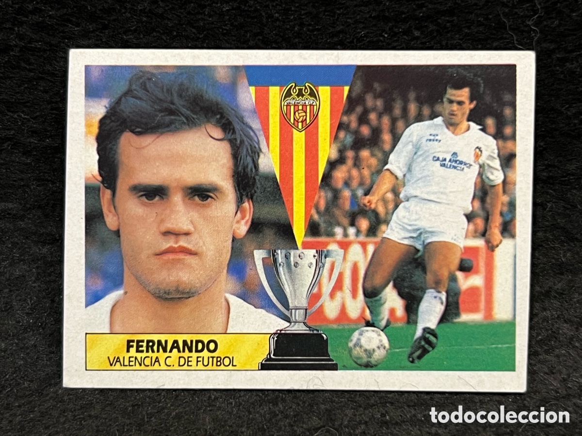 Cartes &agrave; collectionner de Football: CROMO FERNANDO VALENCIA CF LIGA ESTE 87-88 1987-1988 SIN PEGAR NUNCA PEGADO.
