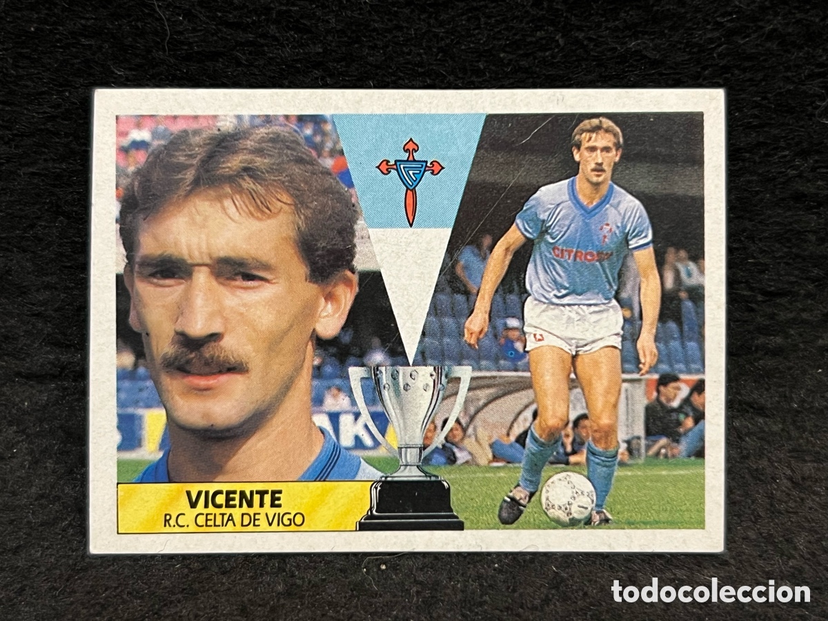 Cromos de F&uacute;tbol: CROMO VICENTE RC CELTA VIGO LIGA ESTE 87-88 1987-1988 NUNCA PEGADO SIN PEGAR