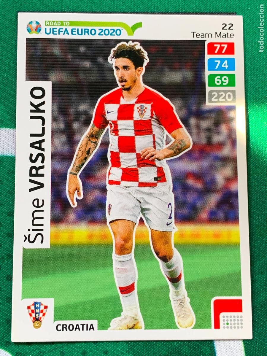 Football Stickers: 22 �ime Vrsaljko Croatia Team Mate ADRENALYN XL ROAD TO 2020