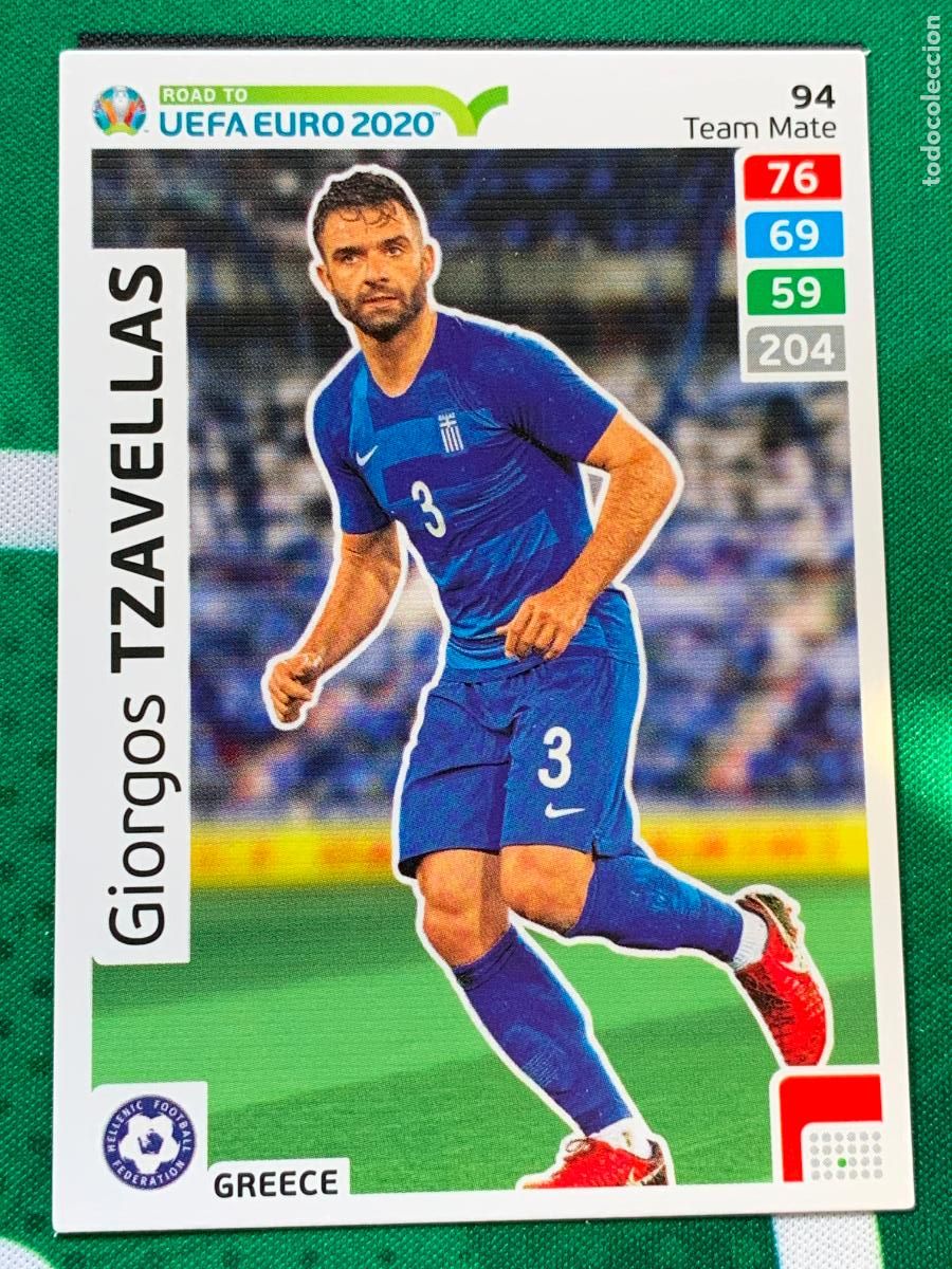 Football Stickers: 94 Giorgos Tzavellas Greece Team Mate ADRENALYN XL ROAD TO 2020