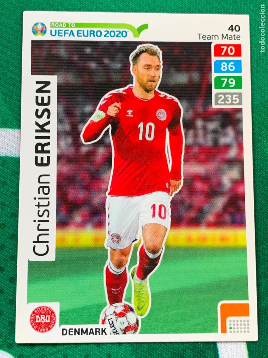 Fu&szlig;ball-Sticker: 40 Christian Eriksen Denmark Team Mate ADRENALYN XL ROAD TO 2020