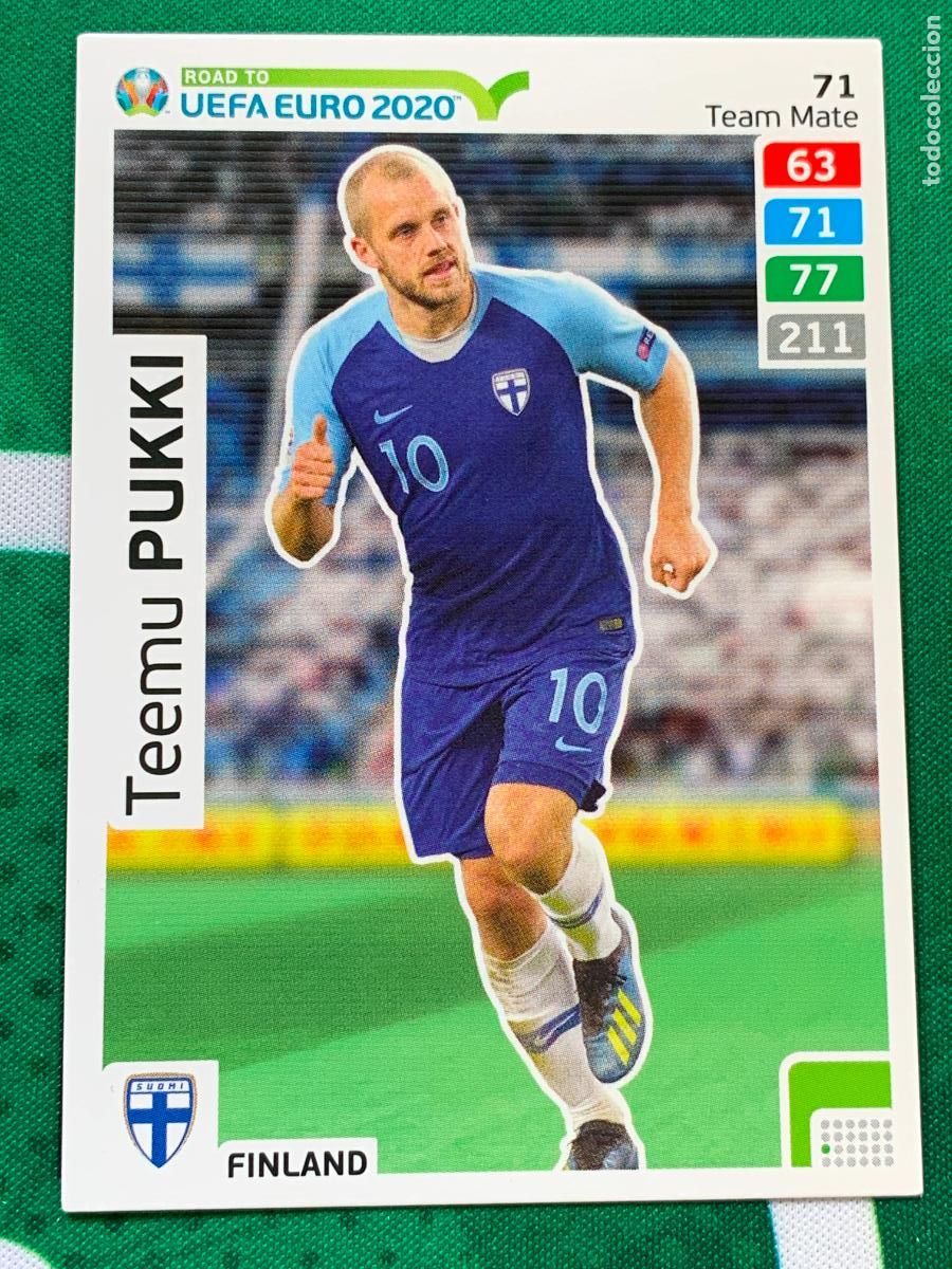 Fu&szlig;ball-Sticker: 71 Teemu Pukki Finland Team Mate ADRENALYN XL ROAD TO 2020