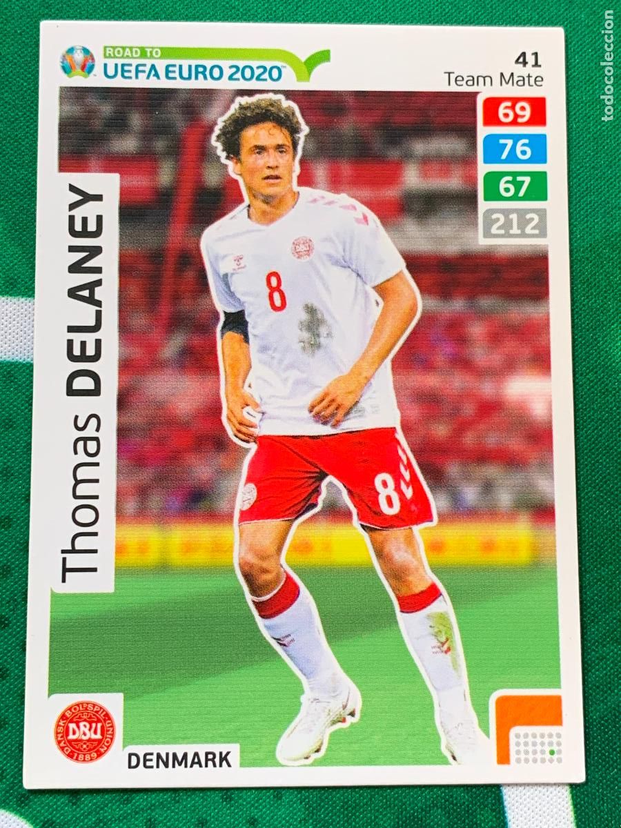 Fu&szlig;ball-Sticker: 41 Thomas Delaney Denmark Team Mate ADRENALYN XL ROAD TO 2020