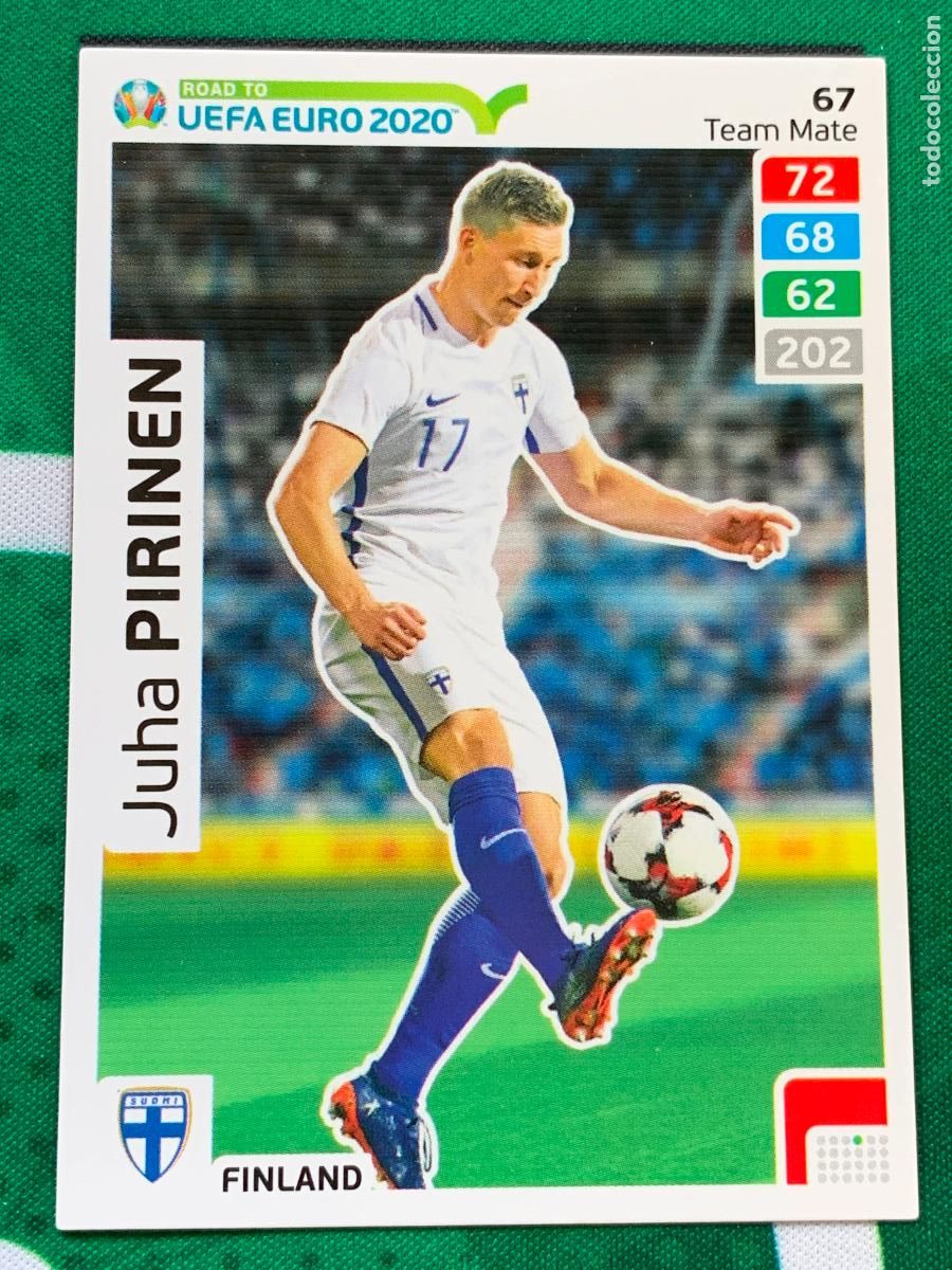 Fu&szlig;ball-Sticker: 67 Juha Pirinen Finland Team Mate ADRENALYN XL ROAD TO 2020