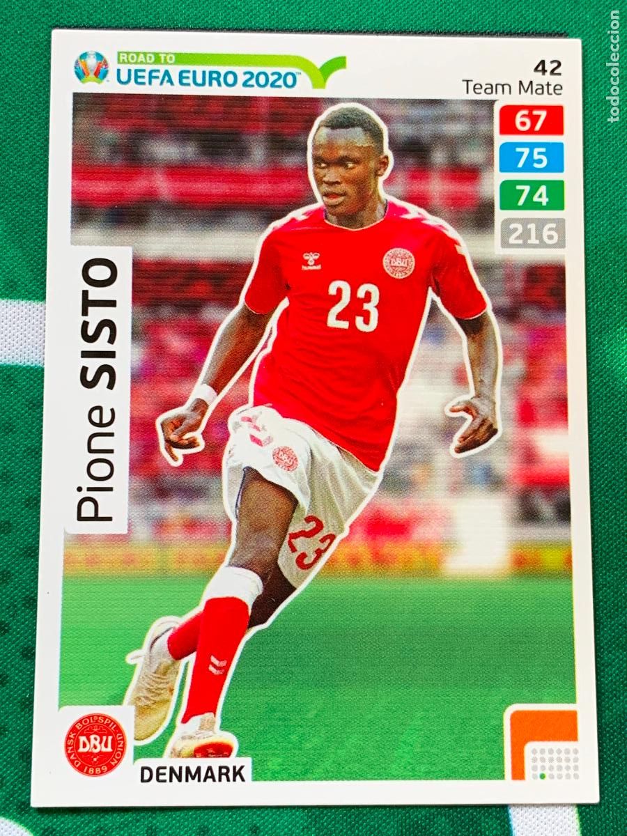 Fu&szlig;ball-Sticker: 42 Pione Sisto Denmark Team Mate ADRENALYN XL ROAD TO 2020