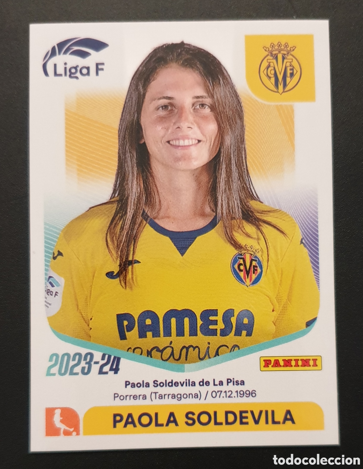 Football Stickers: CROMO N&deg; 312 PAOLA SOLDEVILA VILLARREAL CF FEMENINO LIGA F FEMENINA 2023 2024 23 24 PANINI