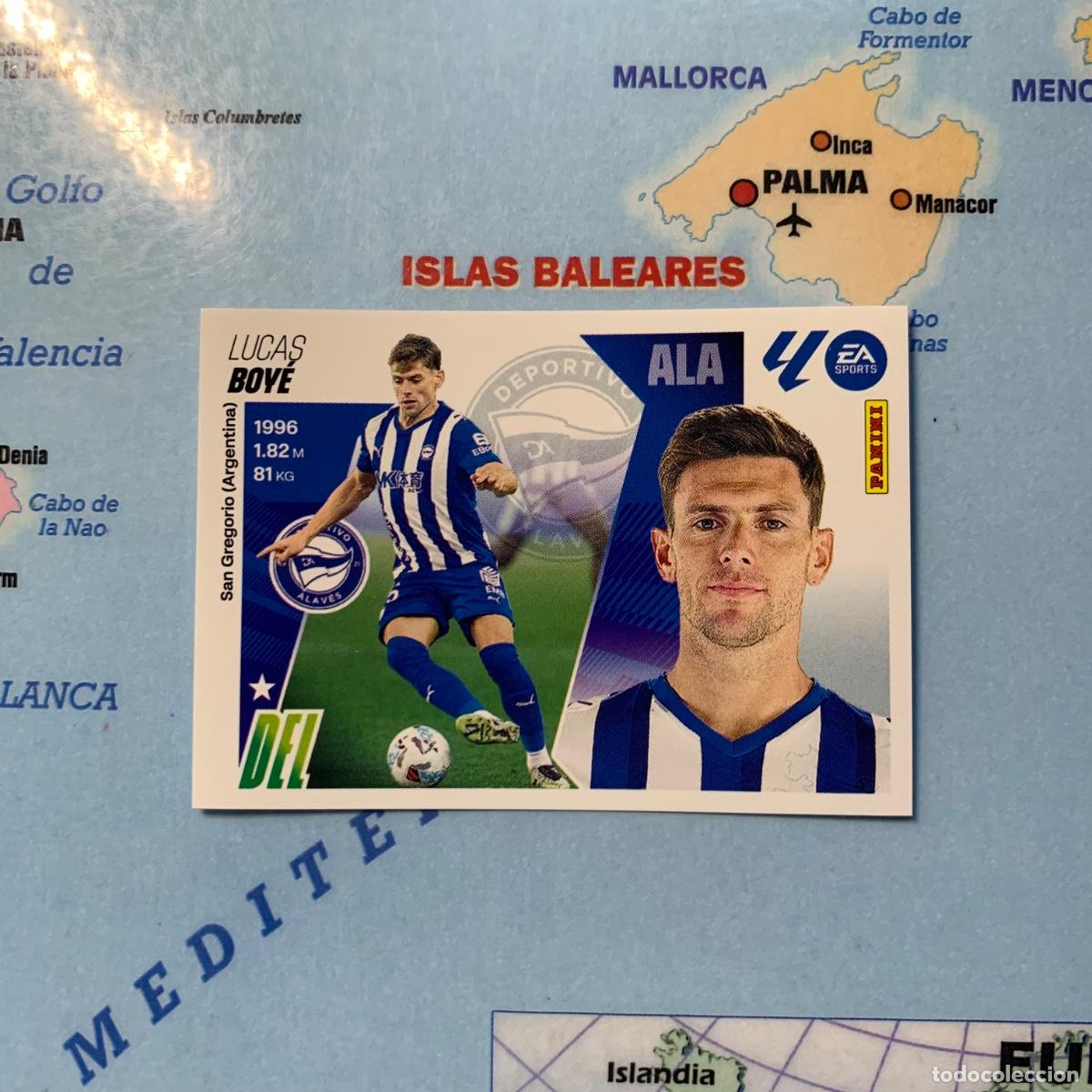 Cromos de f&uacute;tbol: Lucas Boy&eacute; coloca n&uacute;mero 19 Bis del Alav&eacute;s cromo liga este 25-26 2025-2026