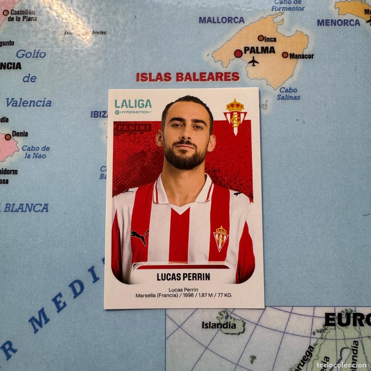 Cromos de f&uacute;tbol: Lucas Perrin n&uacute;mero 370 Del Sporting de Gij&oacute;n cromo liga Hypermotion 25-26 2025-2026