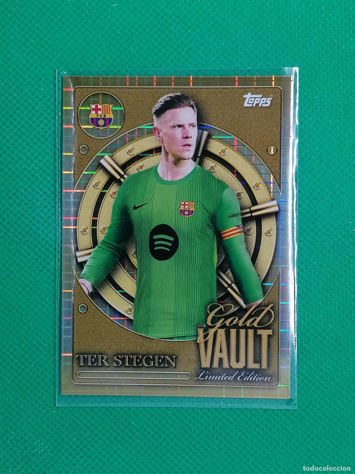 Cromos de Futebol: GV-1 GV1 TER STEGEN GOLD VAULT LIMITED EDITION ⚽ TOPPS BARCELONA COLLECTOR TIN 25 26 2025 2026 ⚽