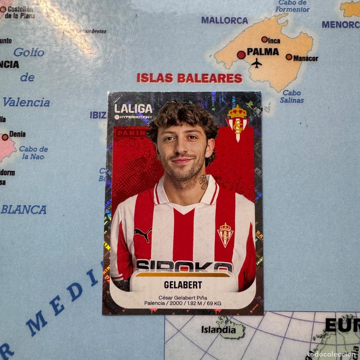 Cromos de f&uacute;tbol: Gelabert n&uacute;mero 376 Del Sporting de Gij&oacute;n cromo liga Hypermotion 25-26 2025-2026