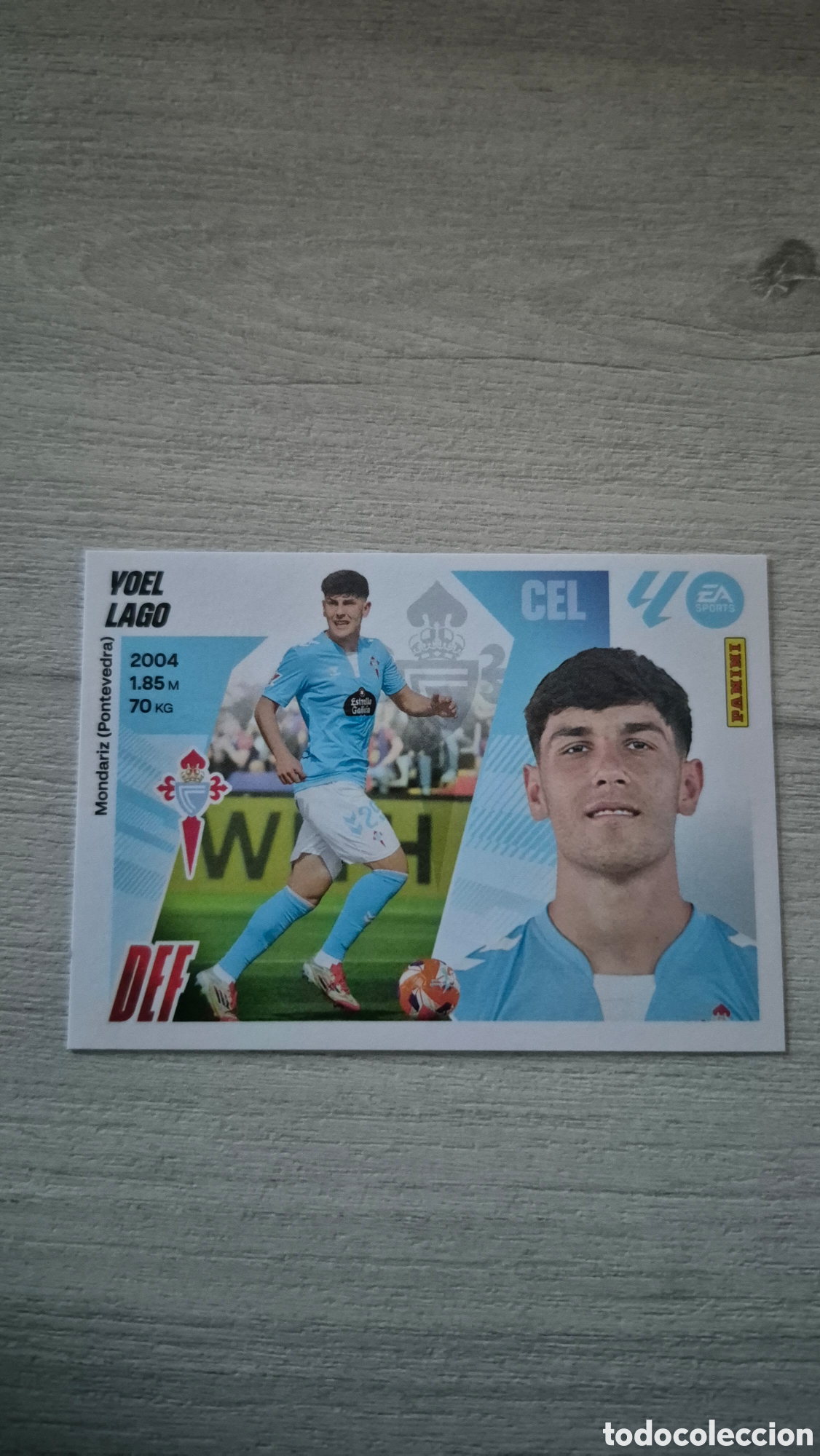 Cromos de F&uacute;tbol: N&deg;7B Celta de Vigo Yoel Lago Liga Este 25/26