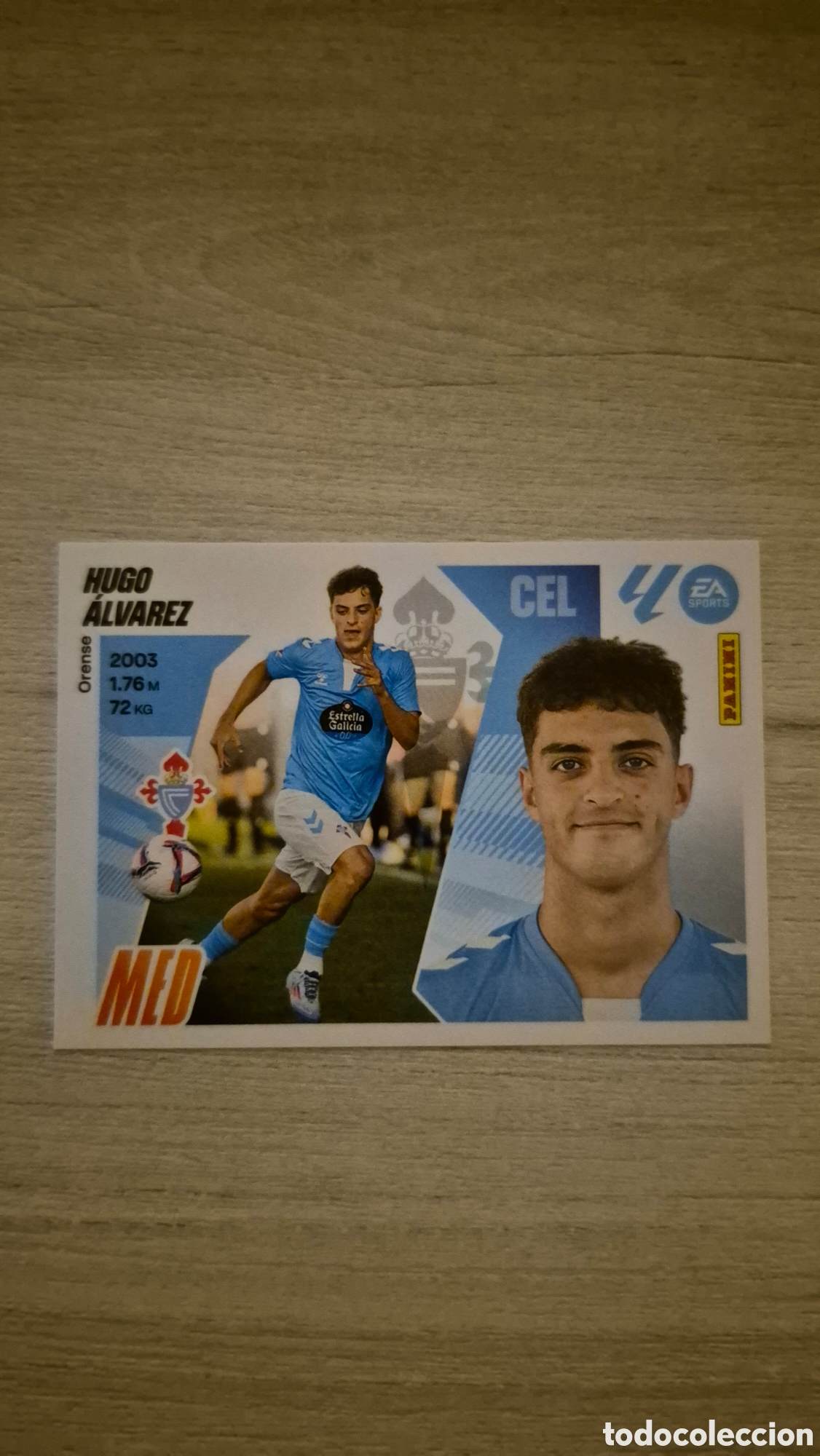 Cromos de F&uacute;tbol: N&deg;14 Celta de Vigo Hugo &Aacute;lvarez Liga Este 25/26
