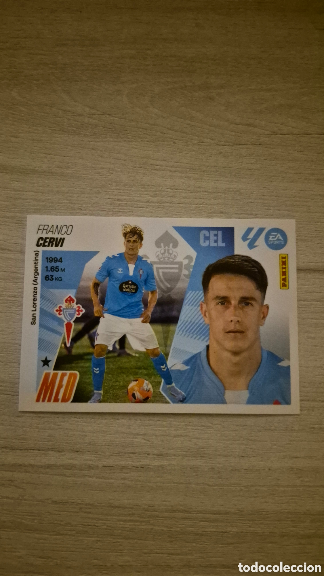 Cromos de F&uacute;tbol: N&deg;16 Celta de Vigo Cervi Liga Este 25/26