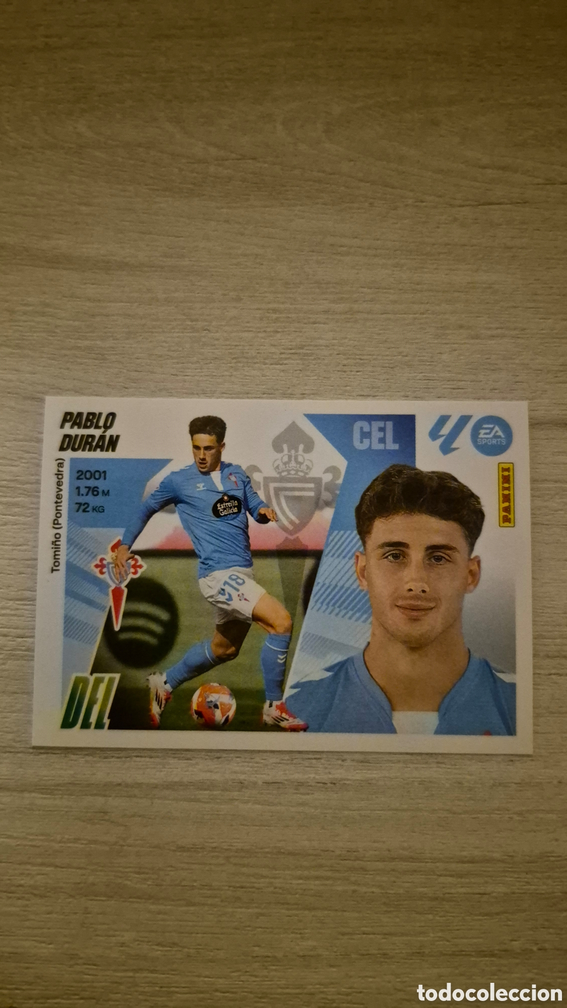 Cromos de F&uacute;tbol: N&deg;17 Celta de Vigo Pablo Duran Liga Este 25/26
