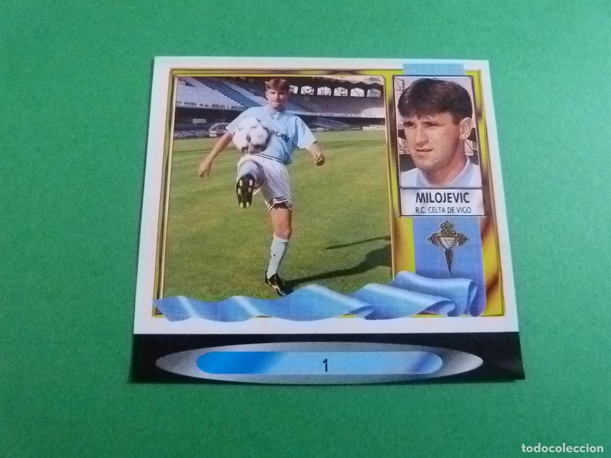 Cromos de F&uacute;tbol: CROMO FUTBOL MILOJEVIC CELTA DE VIGO JUANMI ZARAGOZA RECORTADO FICHAJE N 1 LIGA ESTE 1995-1996/95-96